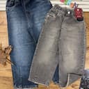 شلوار جین نیم بگ برش دار آکو 1350